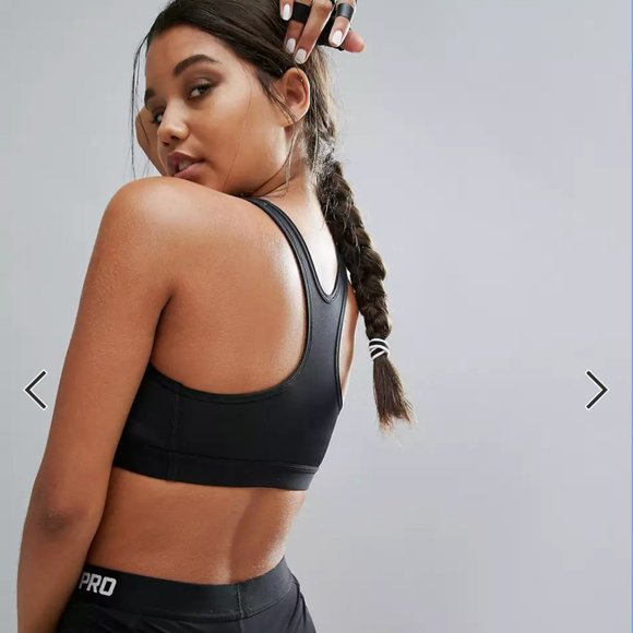 NWT Nike Pro Classic Padded Bra in Black - Picture 2 of 8